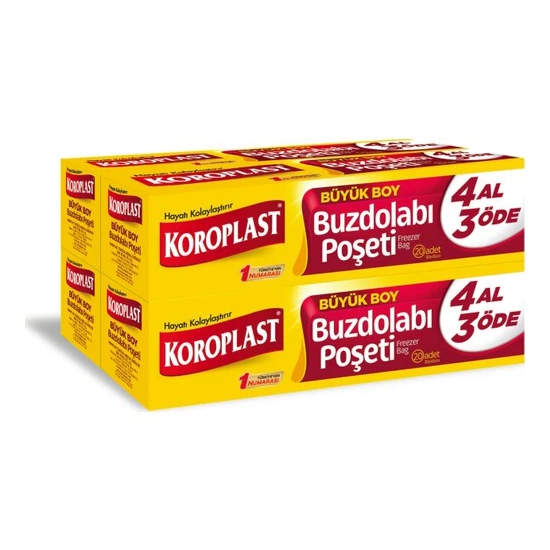 Koroplast Büyük Boy Buzdolabı Poşeti 80'li 3+1 ürün görseli 1