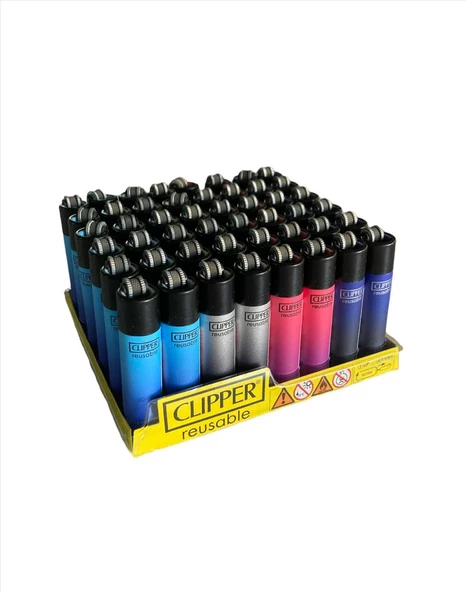 Clipper Micro Koyu Tramlı Renkli Taşlı Çakmak 48 Adet 1105 ürün görseli 1