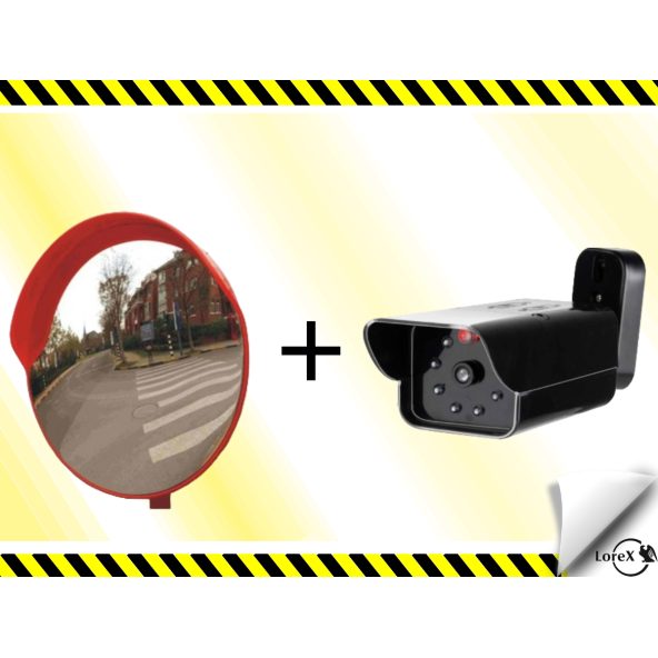 LOREX LR-A35 Muhafazalı Akrilik Dış OrtamTrafik Güvenlik Aynası 80 cm-LR-D12IR Caydırıcı Kamera ürün görseli 1