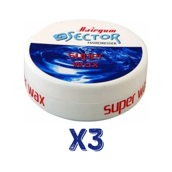 Sector Hairmate Superwax Ultra Sert Mavi Wax 150 Ml 3 Adet ürün görseli 1