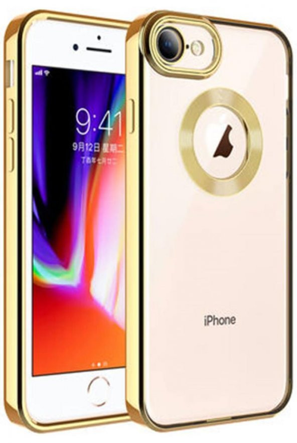 iPhone SE 2022 Kılıf Köşeleri Renkli Şeffaf Kamera Korumalı Silikon Luxury Kapak ürün görseli 1