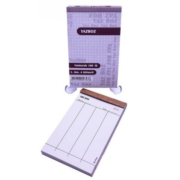 YazBoz Numaralı 3. Hamur 4 Bölmeli 8 paket armat ürün görseli 1