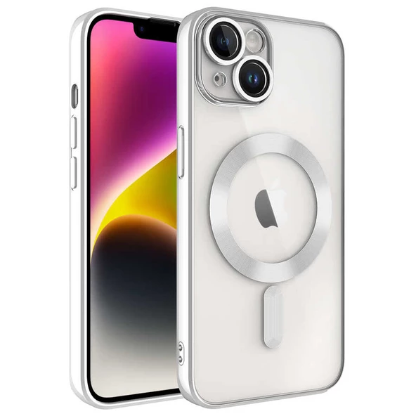 Vendas iPhone 13 Uyumlu ( iPhone 13 ) Demre Serisi Kamera Korumalı Magsafe Wireless Şarj Özellikli Elektroplated Kılıf ürün görseli 1