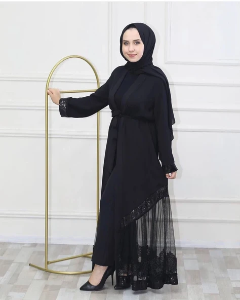 Modatalika Yeni sezon Kadın Ferace Abaya - Resim 9