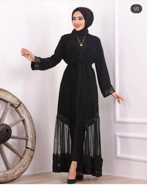 Modatalika Yeni sezon Kadın Ferace Abaya - Resim 7