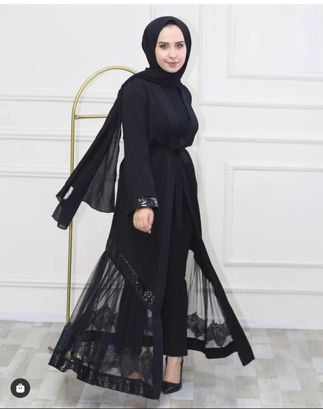 Modatalika Yeni sezon Kadın Ferace Abaya - Resim 11