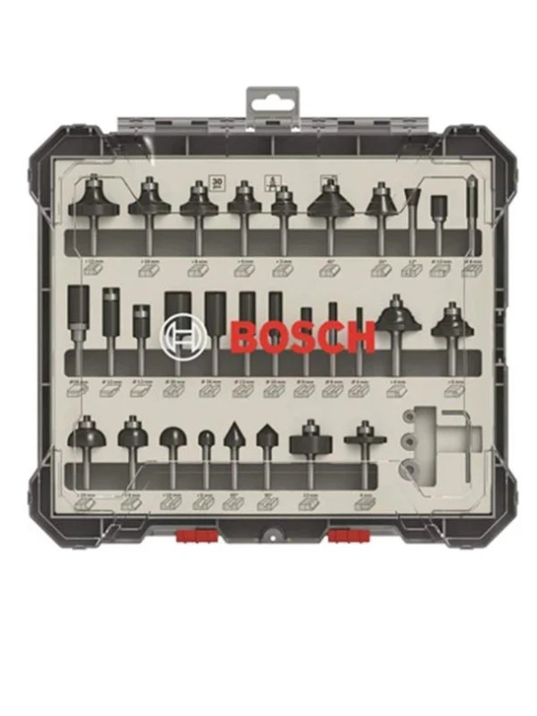 Bosch Pro Freze Seti 30 Parça Karışık 6 mm Şaftlı ürün görseli 1