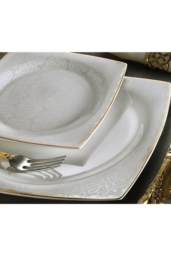 Aryıldız Ar31018 60 Parça Bone Square Porselen Yemek Takımı ürün görseli 1
