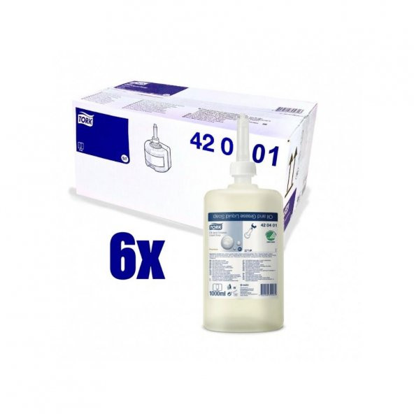 Tork Yağ ve Kir İçin Sıvı Sabun 1Litre x 6 Adet (420401) ürün görseli 1