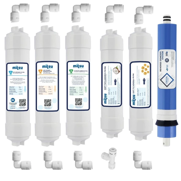 Mil Su Kapalı Kasa Su Arıtma Cihazı Multi Mineralli 6Lı Filtre Set ürün görseli 1