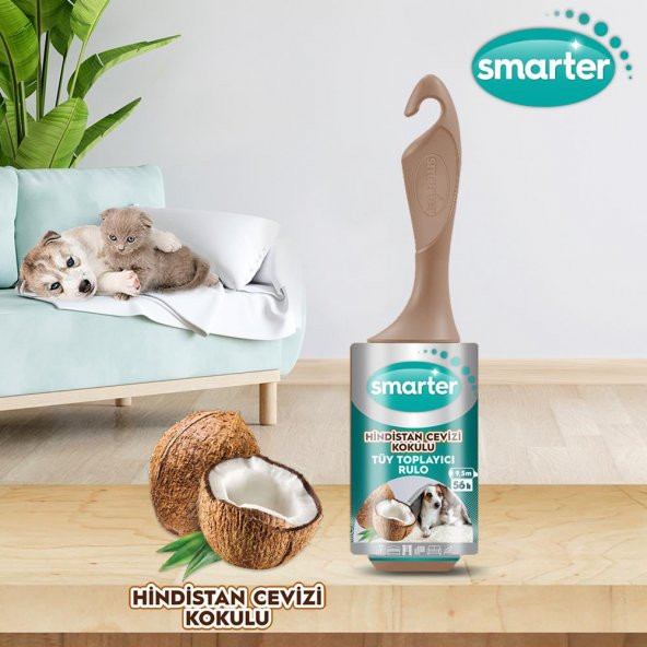 SMARTER TÜY TOPLAYICI RULO HİNDİSTAN CEVİZİ KOKULU ürün görseli 1