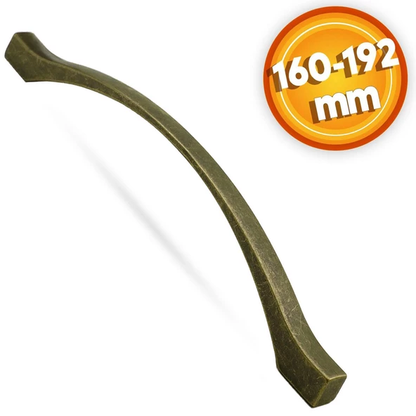 Kartaca 160-192 mm Eskitme Antik Sarı Metal Mobilya Mutfak Çekmece Dolap Dolabı Kulpu Kulbu Kulpları ürün görseli 1