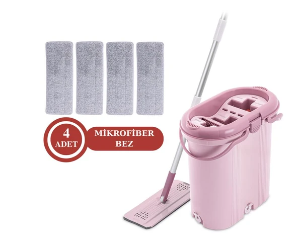 FLORA 3 BÖLMELİ TRİO TABLET MOP SETİ VE 4 ADET MİKROFİBER BEZ F405 ürün görseli 1