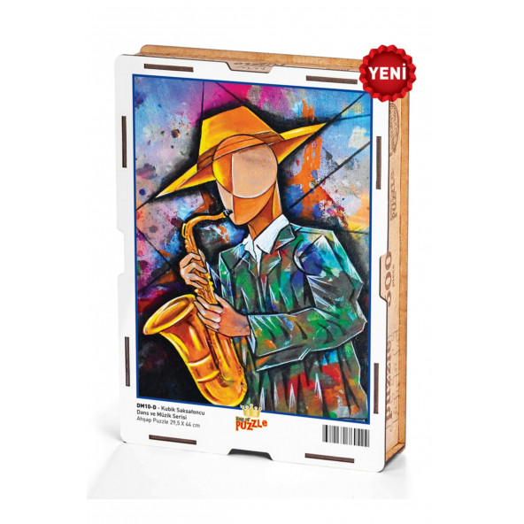 KUBİK SAKSAFONCU 500 PARÇA AHŞAP PUZZLE ürün görseli 1