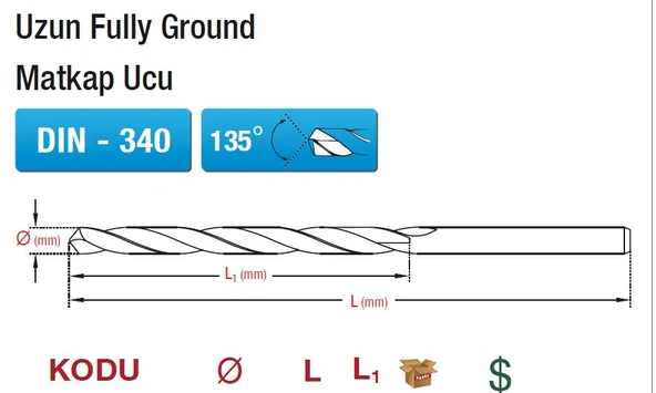 MAIER UZUN FULLY GROUND MATKAP UCU 12mm - Resim 2