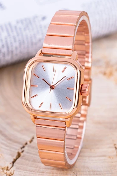 Rose Renk Çelik Zarif Minimal Kadın Kol Saat ST-304263 ürün görseli 1
