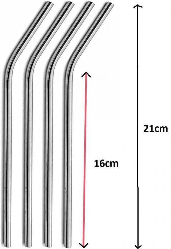 Paslanmaz Çelik Pipet Seti 5 Parça - Resim 2