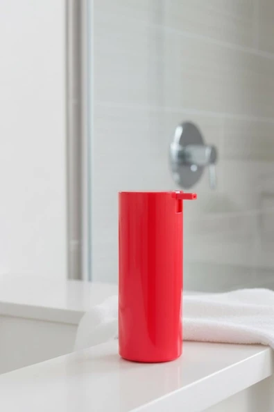 Soft Pembe Şeffaf Akrilik Sıvı Sabunluk 250 ml ürün görseli 1