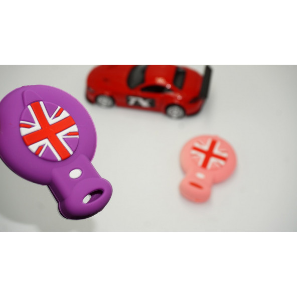 Mini Cooper Clubman Countryman R56 Silikon Anahtar Pembe Mor Kılıf Seti ürün görseli 1