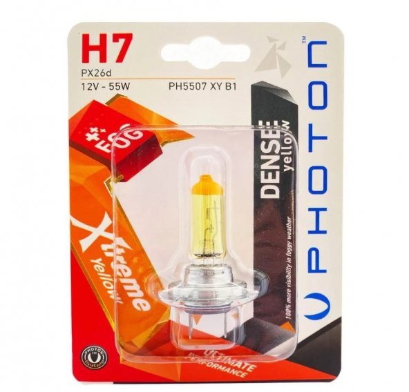 PHOTON H7 XTREME YELLOW LİMON SARISI FAR AMPÜLÜ TAKIMI (2 ADET) ürün görseli 1