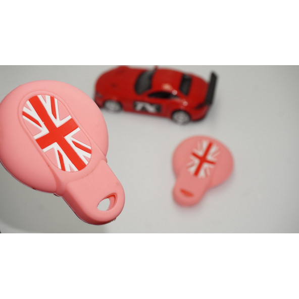 Mini Cooper S Roadster R50 R53 F54 F55 F56 Silikon Anahtar Pembe Kılıf Seti ürün görseli 1