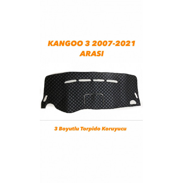 KANGOO 3 2007-2021 ARASI 3 BOYUTLU VİP DERİ TORPİDO ÖRTÜSÜ ürün görseli 1