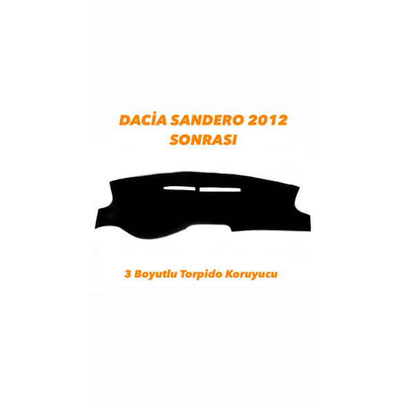 DACİA SANDERO 2012 SONRASI 3 BOYUTLU VİP DERİ TORPİDO ÖRTÜSÜ ürün görseli 1
