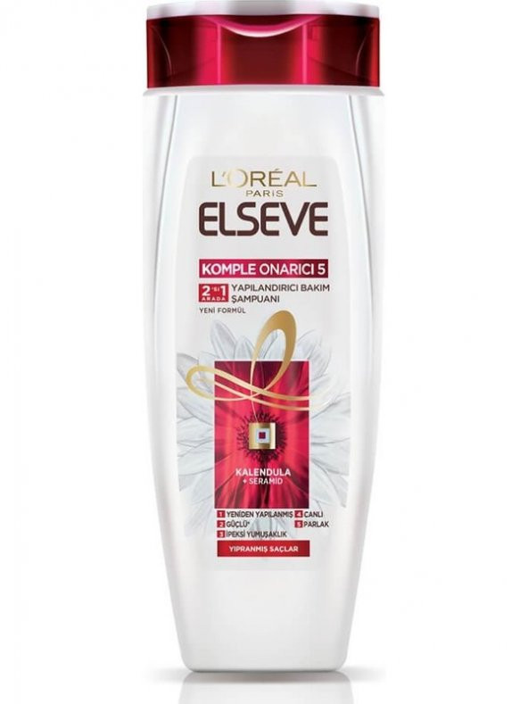 Elseve Komple Onarıcı 5 2'si 1 Arada Yapılandırıcı Bakım Şampuan 520 ml ürün görseli 1