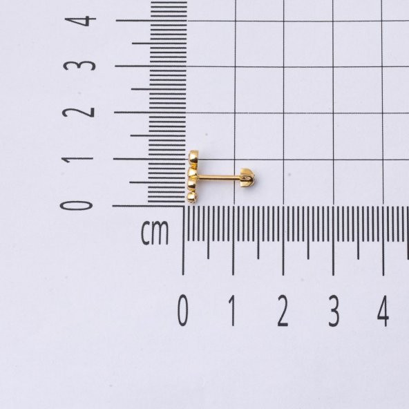 14 Ayar Altın Piercing Tragus Küpe - Resim 6