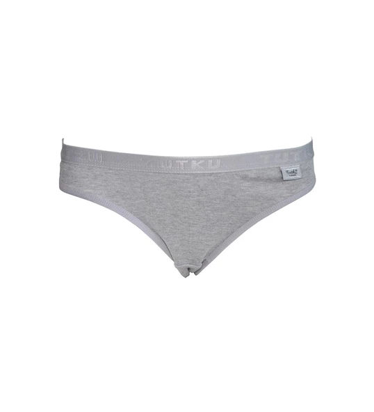 Tutku 12 'li Tutku Yazılı Bayan Bikini Külot Gri ürün görseli 1