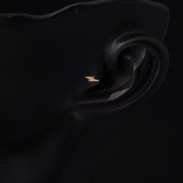 14 Ayar Altın Meta Piercing Tragus Küpe - Resim 2