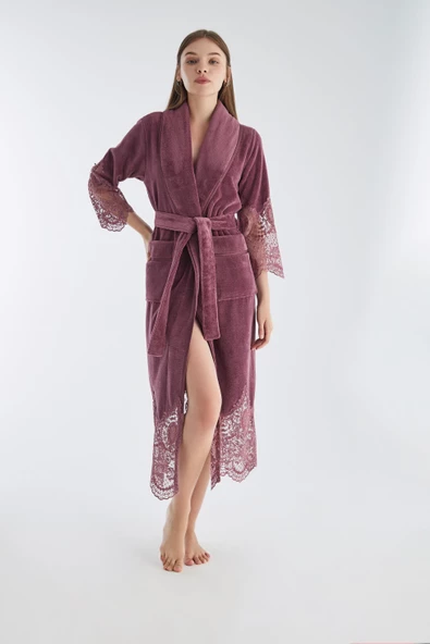 Uzun Şalyaka Dantelli Bambo Cotton - Resim 7