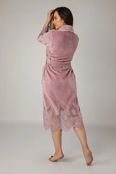 Uzun Şalyaka Dantelli Bambo Cotton - Resim 6