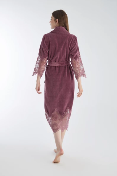 Uzun Şalyaka Dantelli Bambo Cotton - Resim 11