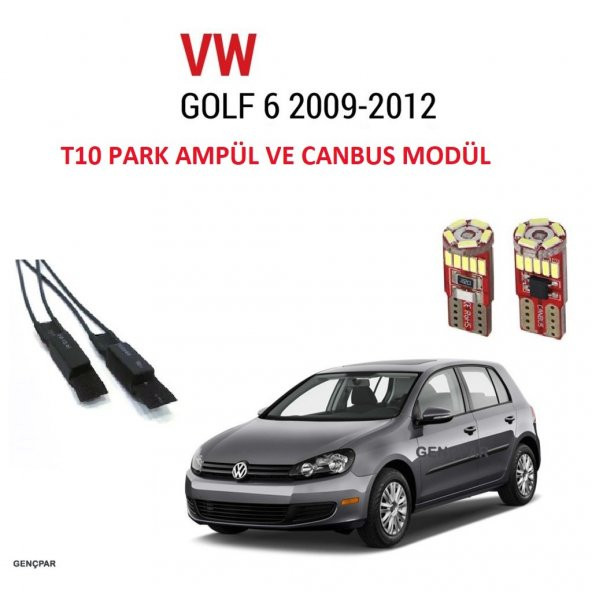 Volkswagen Golf Mk6 T10 Plaka Led Lambası ve Canbus Modülü ürün görseli 1