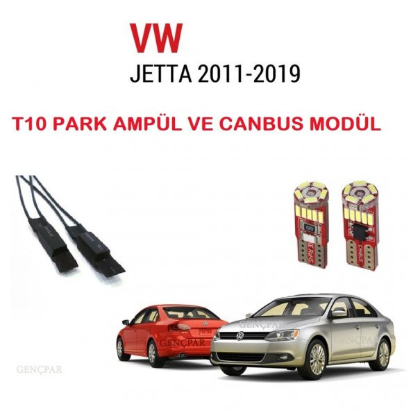 VOLKSWAGEN JETTA MK6 T10 PLAKA LED LAMBASI VE CANBUS MODÜLÜ ürün görseli 1