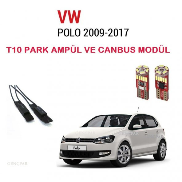 VOLKSWAGEN POLO 6R T10 PLAKA LED LAMBASI VE CANBUS MODÜLÜ ürün görseli 1