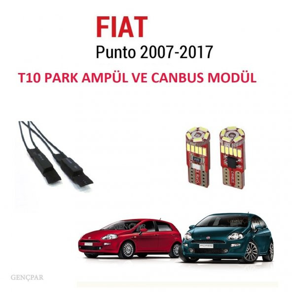 Fiat Punto T10 Plaka Led Lambası ve Canbus Modülü ürün görseli 1