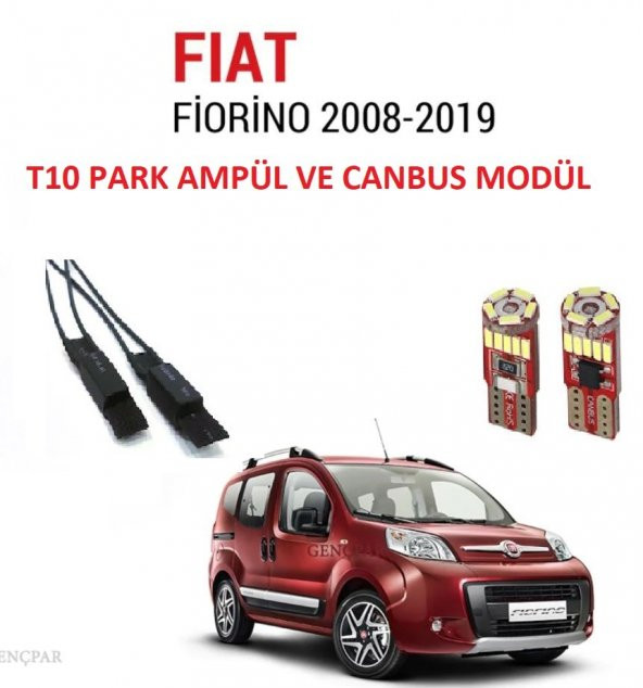 Fiat Fiorino T10 Plaka Led Lambası ve Canbus Modülü ürün görseli 1