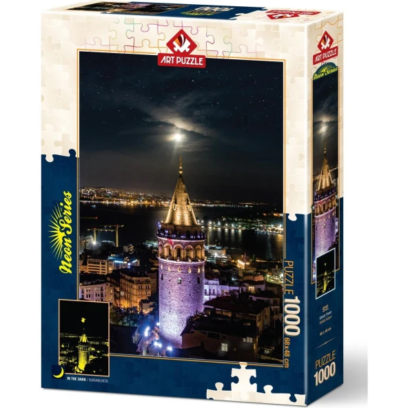 Art Puzzle Galata Kulesi 1000 Parça Neon Puzzle ürün görseli 1