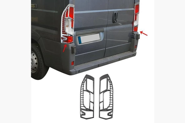 Citroen Jumper Stop Çerçevesi 2 Parça Abs Krom 2015 Sonrası ürün görseli 1