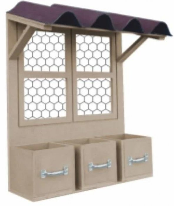 Çatılı Telli Ahşap Çiçeklik 45x40cm TR-634 ürün görseli 1