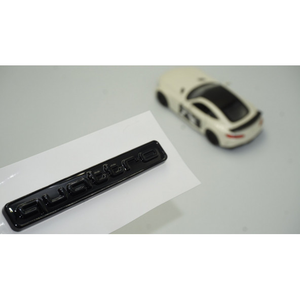 DK Audi Quattro Siyah Metal 3M 3D Bagaj Logo Amblem ürün görseli 1
