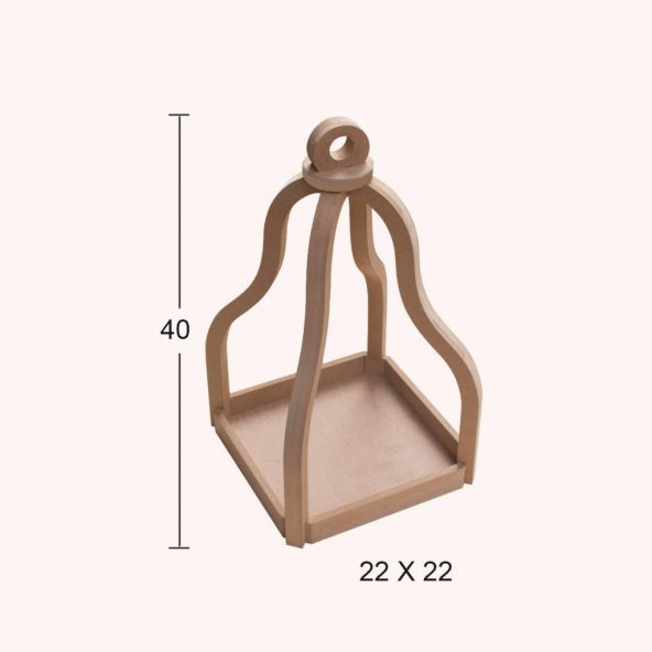 Ahşap Kare Kafes Sunumluk 22x40cm L302 ürün görseli 1