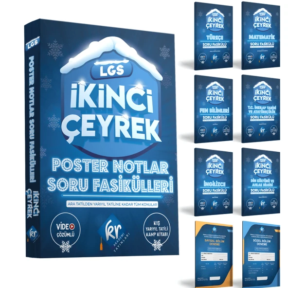 Kr Akademi 8. Sınıf LGS Poster Notlar Soru Fasikülleri İkinci Çeyrek ürün görseli 1