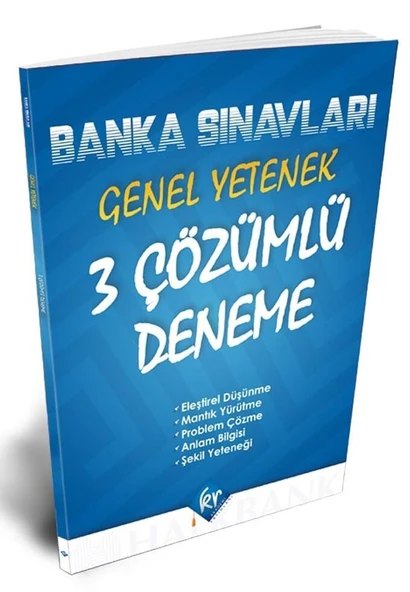 KR Akademi Banka Sınavları Genel Yetenek 3 Çözümlü Deneme Halk Bankası ve Ziraat Bankası Sınavları ürün görseli 1