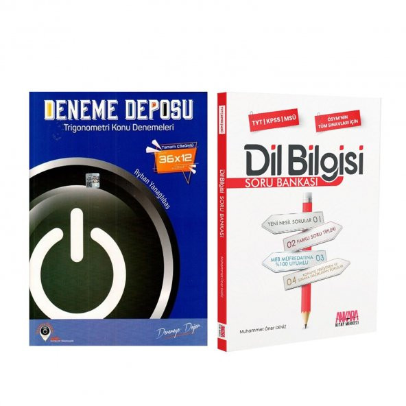 Acil AYT Trigonometri Konu Denemeleri ve AKM Dil Bilgisi Soru Bankası Seti 2 Kitap ürün görseli 1