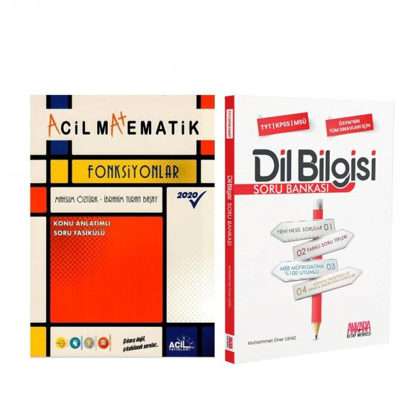Acil Fonksiyonlar ve AKM Dil Bilgisi Soru Bankası Seti 2 Kitap ürün görseli 1
