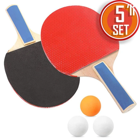 Masa Tenisi Raketi Seti Tenis Topu Set 5 Parça Başlangıç Seti ürün görseli 1