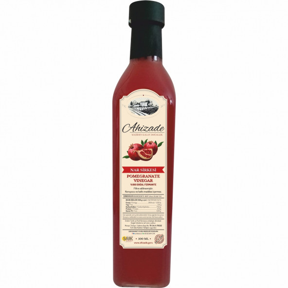 Ahizade Doğal Nar Sirkesi - 500 ml. ürün görseli 1